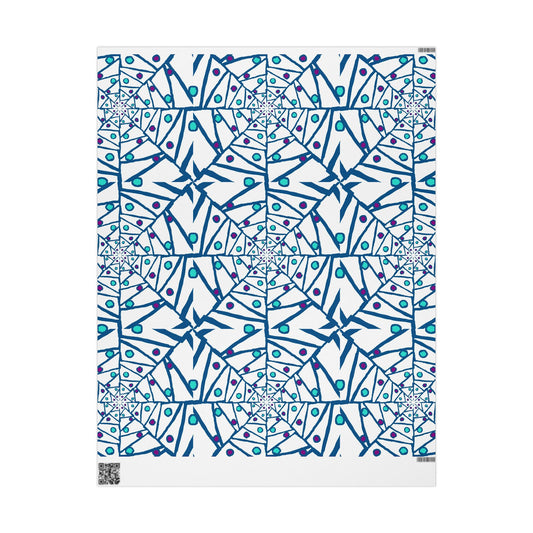 Mystic Mosaic Mandala Gift Wrapping Paper - 30x36 - Hand Drawn Print