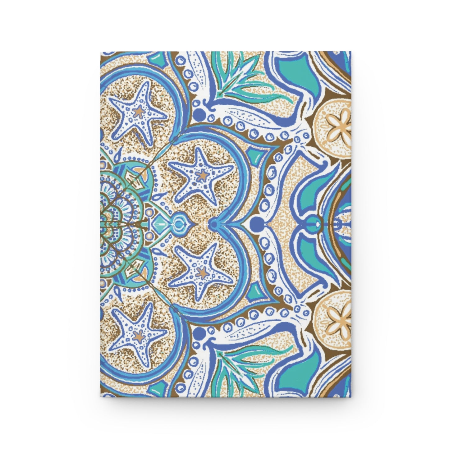 Ocean Tide Mandala Hardcover Journal | Beachy Nautical Notebook