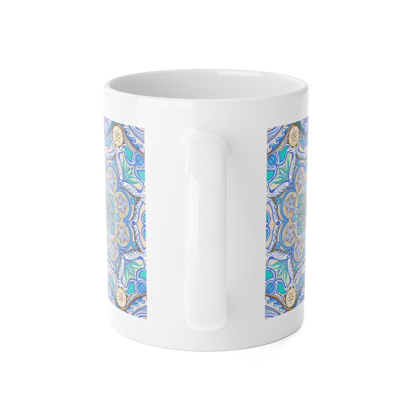 Ocean Tide Mandala Mug | Ceramic | 11 oz | Tea & Coffee Cup