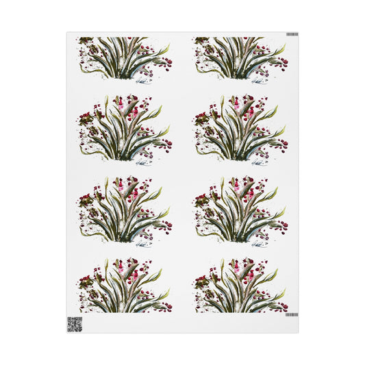 Flora Print Gift Wrapping Paper - Hand Painted Print