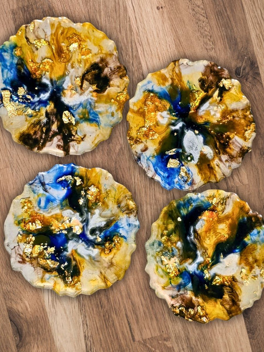 Gilded Tides Coasters | Home Decor