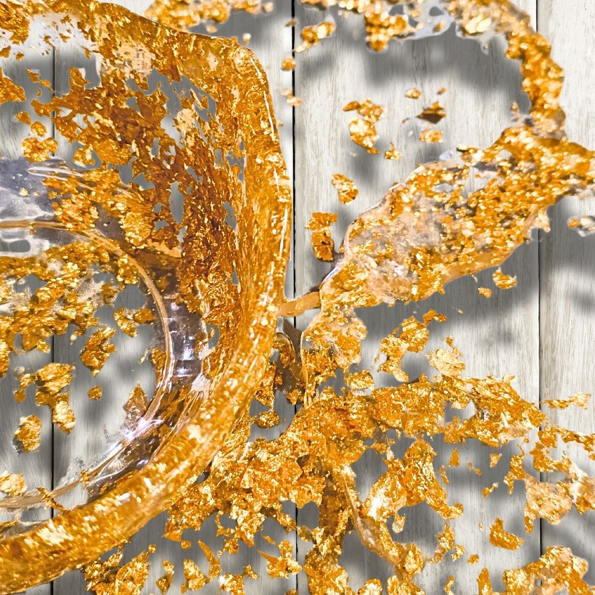 Golden Flecks Bowl | Resin Home Decor