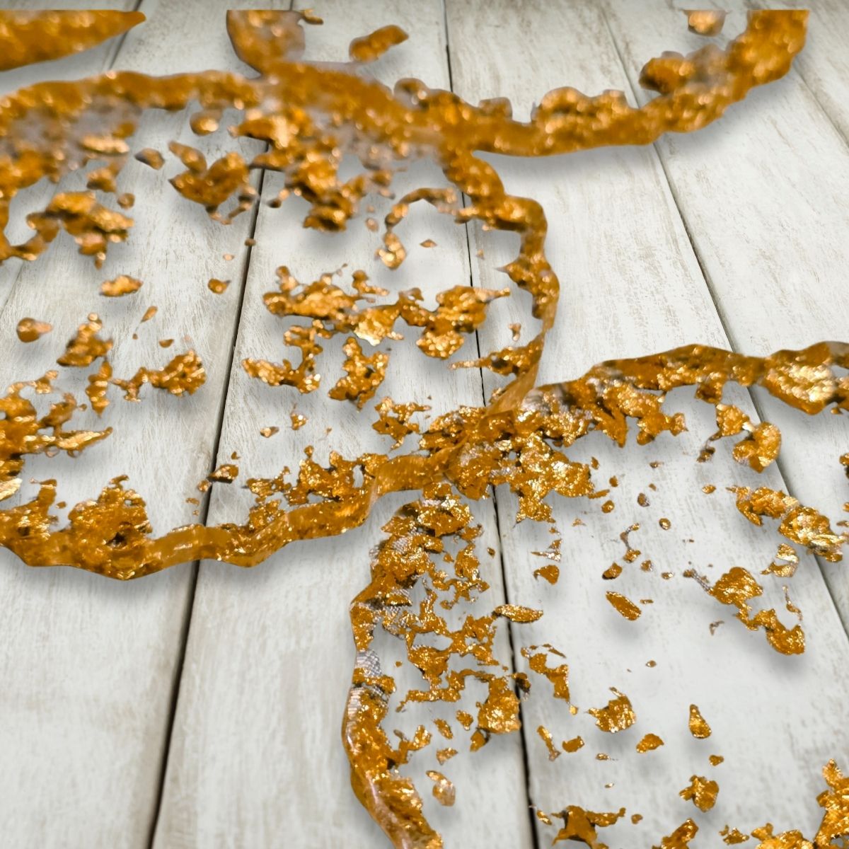 Golden Flecks Coasters | Resin Home Decor