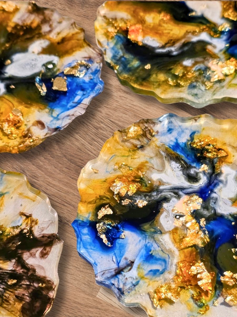 Gilded Tides Coasters | Home Decor