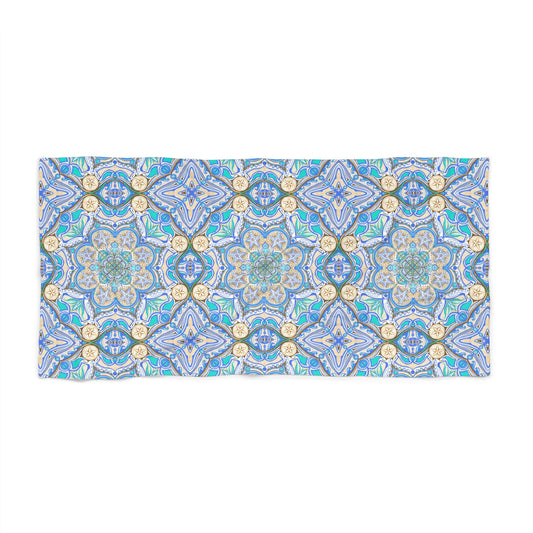 Ocean Tide Mandala Beach Towel